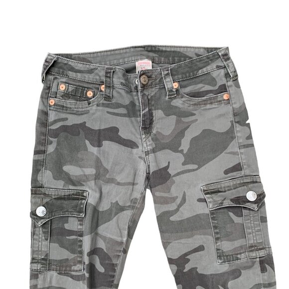Vintage True Religion Jeans Size 29 CARGO LEGGINGS Camo - Picture 6 of 6